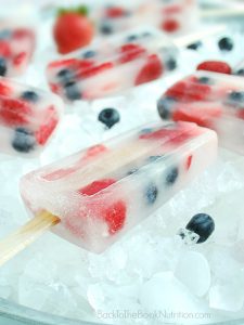 popsicles made from just coconut water and fresh berries