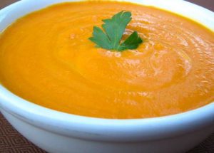 carrot soup prepared