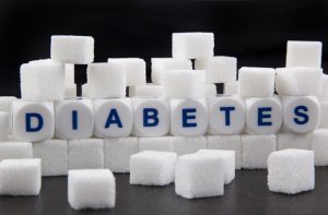Sugar cubes spelling Diabetes