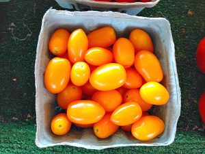 Tomatoes in bin