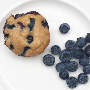 blueberries and muffin