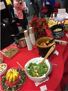 Table with food options