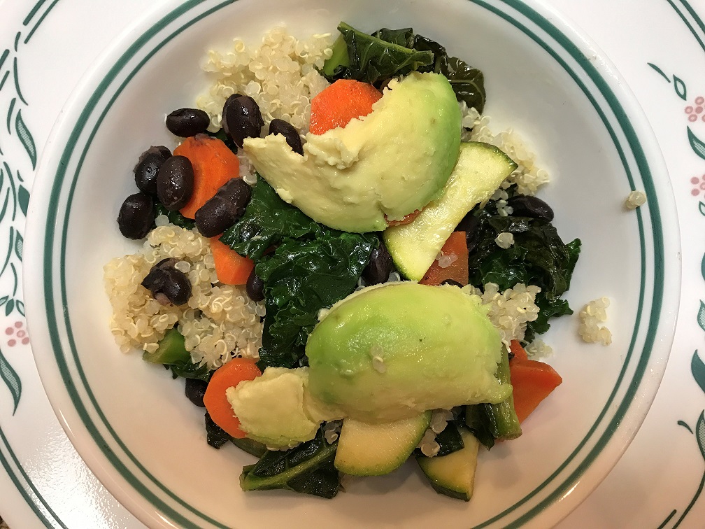 kale and quinoa bowl