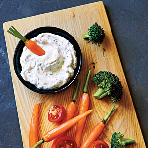 veggies on a cutting board