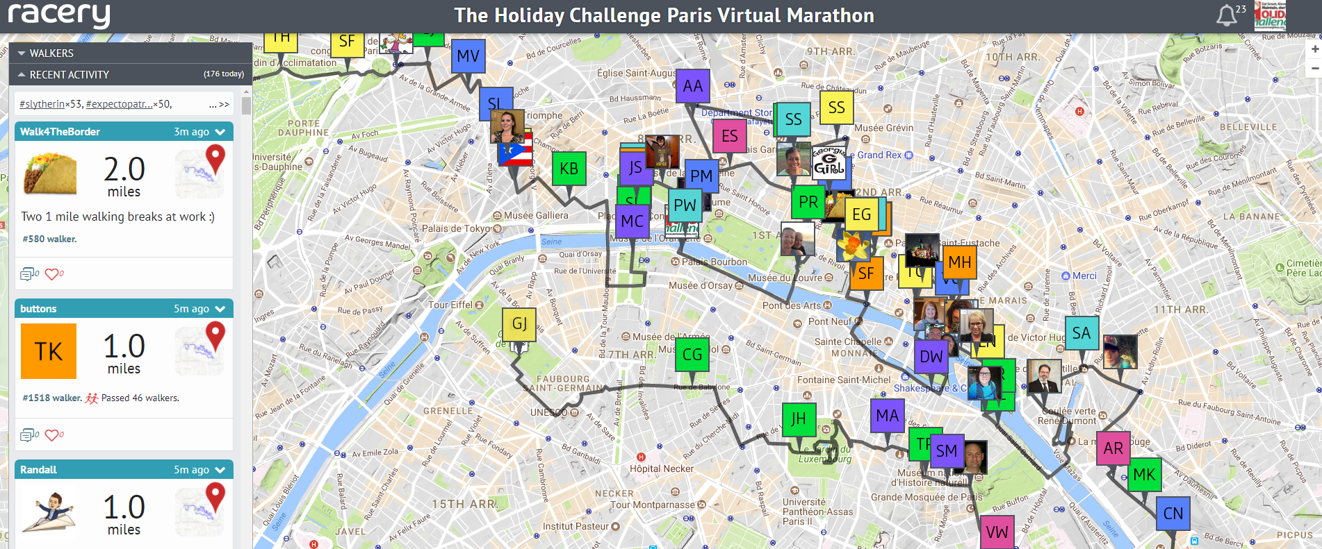 holiday challenge racery map