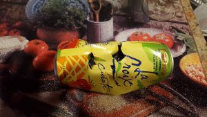 Bear claws can be seen on a can of La Croix sparkling water