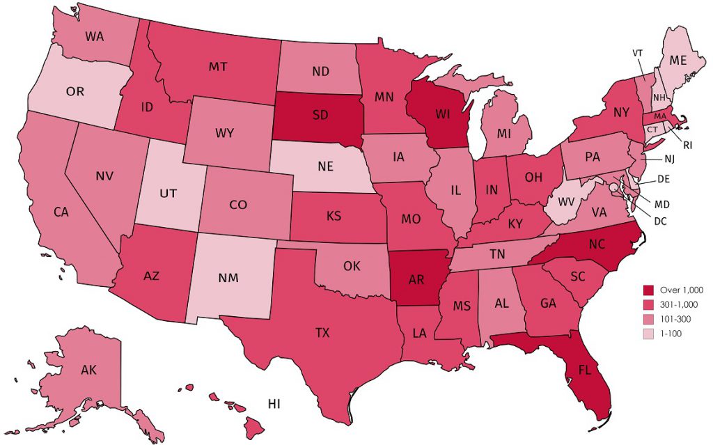 Map of challenge results