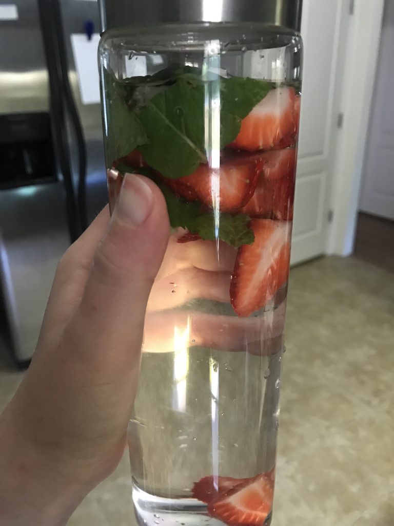 strawberries in water