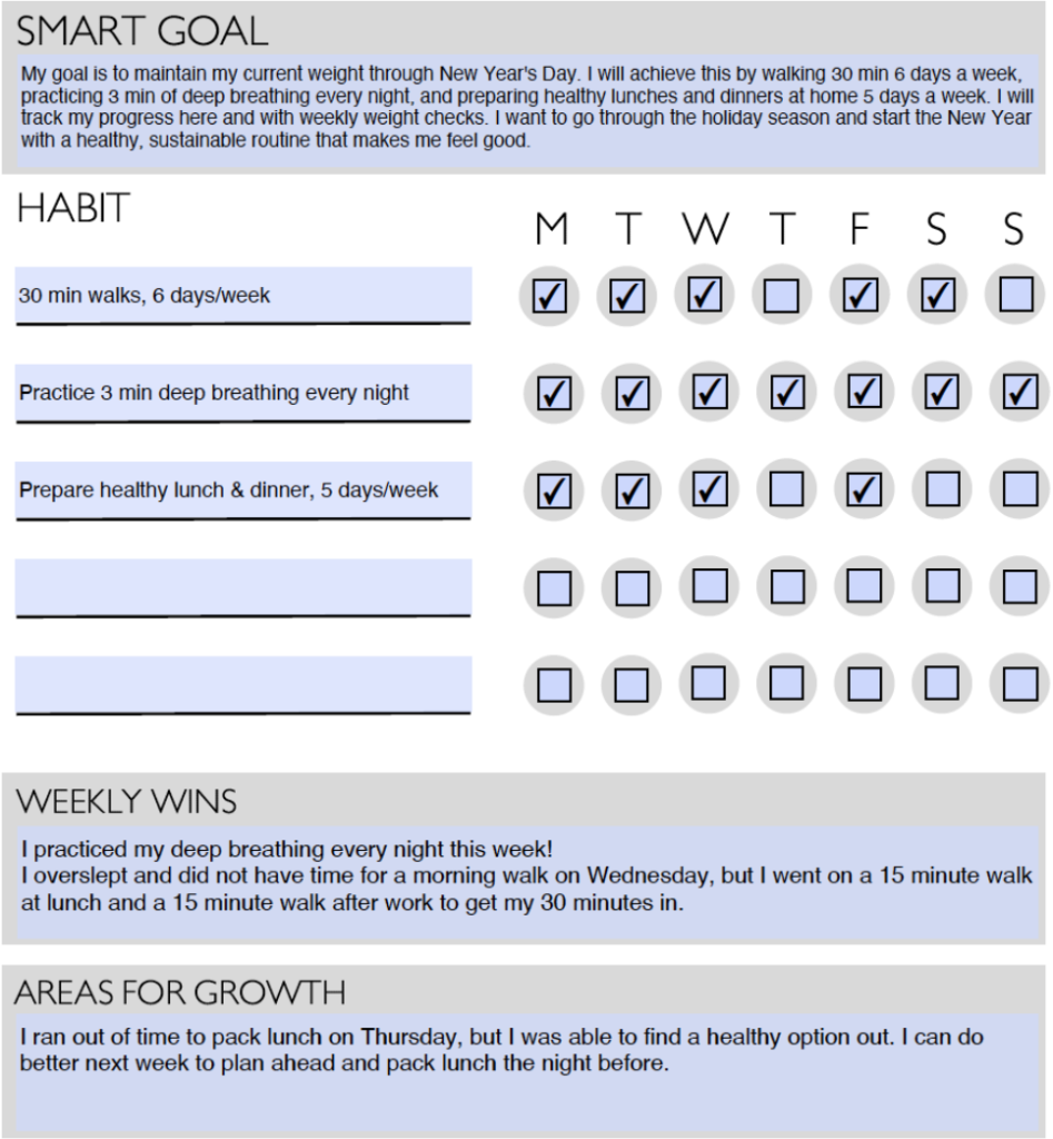 Set & Track Your SMART Goal - Eat Smart, Move More, Weigh Less