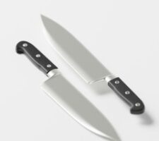 Two 8 inch chef's knives.